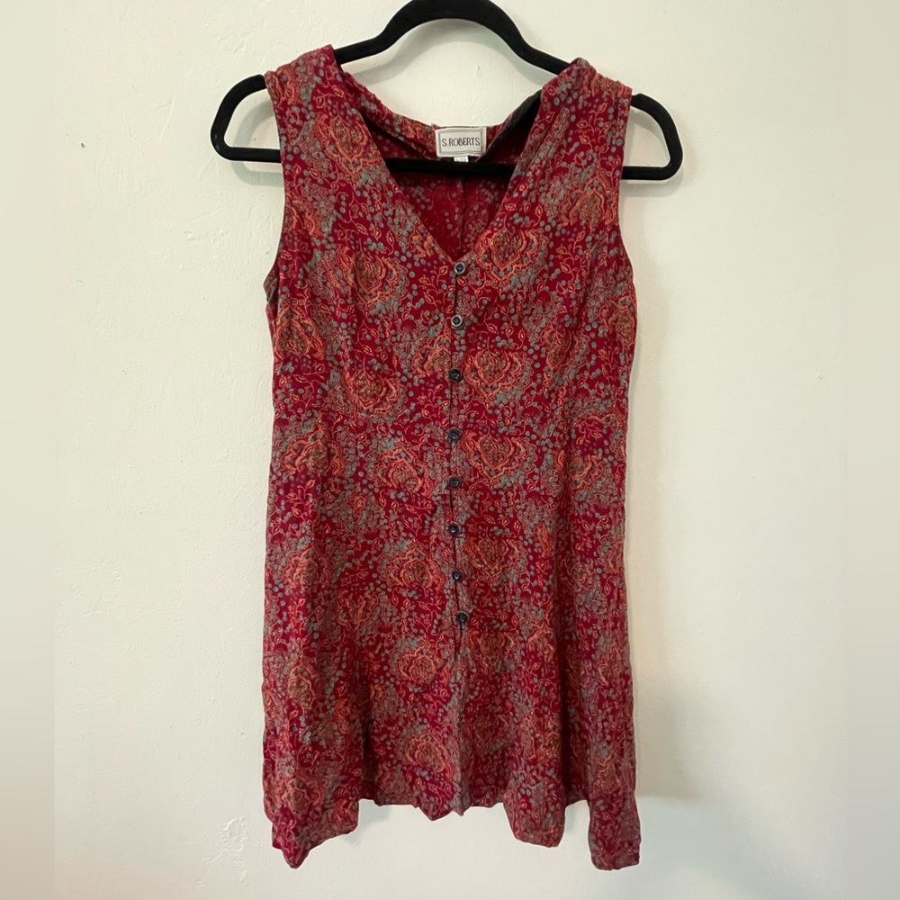 Vintage S. Roberts Dress. Button down. Fits like sz small/med.